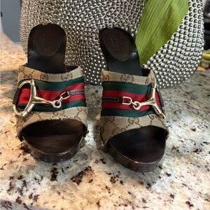 Gucci Horsebit Platform Clogs